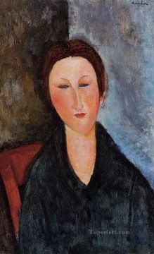 Amedeo Modigliani Painting - busto de una joven mademoiselle marthe Amedeo Modigliani